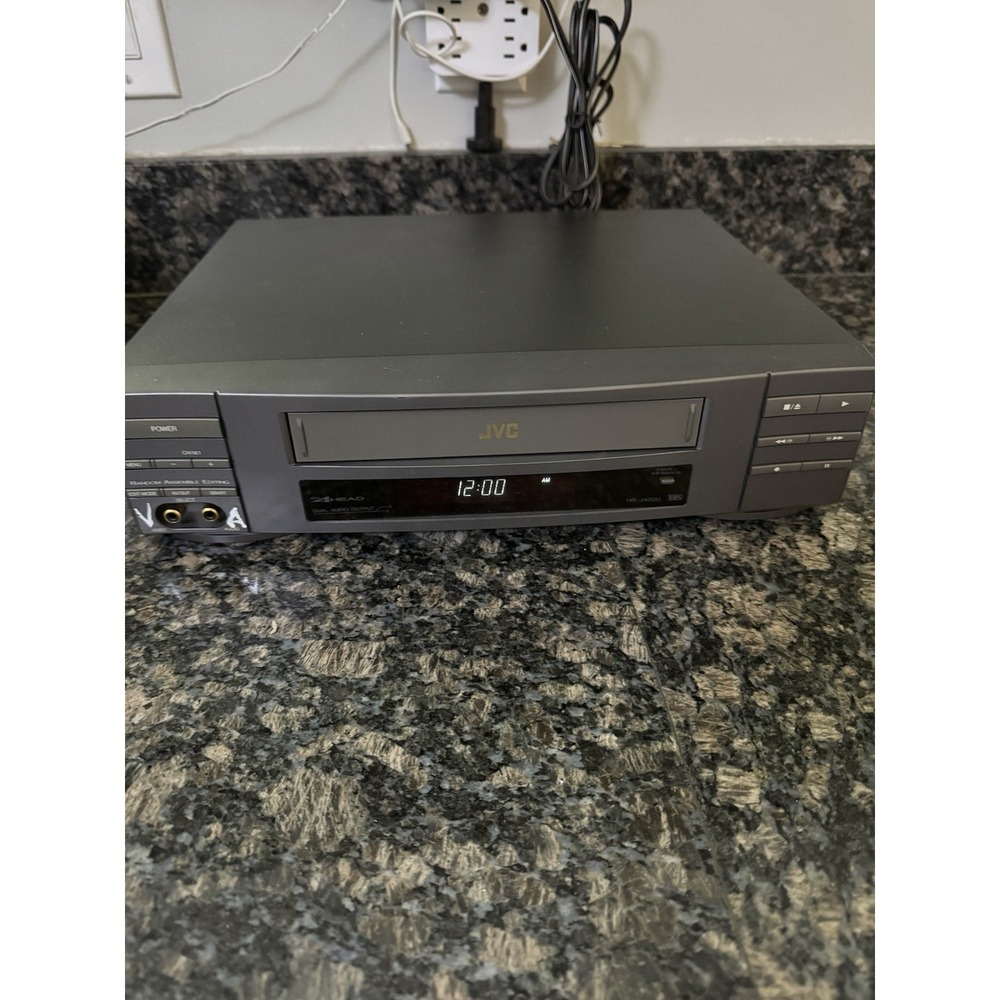 Vintage JVC HR-VP404U Videocassette Recorder 4 Head VCR Plus Tested Works.
